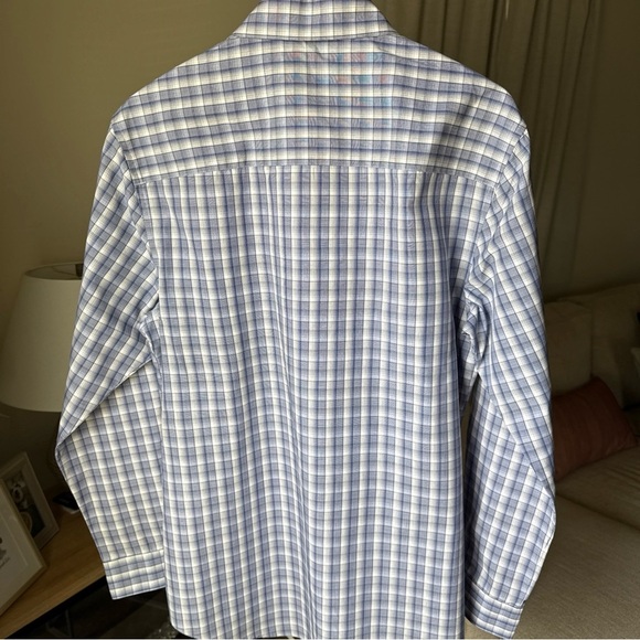 Kenneth Cole Reaction Men’s L/S Slim Fit Blue Plaid Button Down Size 15.5, 32/33 - Picture 4 of 9